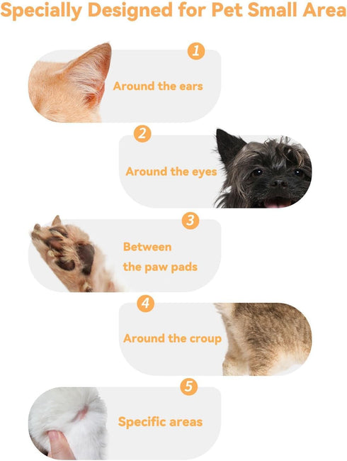 LYNNYUEN Trimmer, Trimmer Trimmers 2-Speed Dog Paw Low Noise Dog Paw Hair with LED Light & Vacuum Suction, Precision