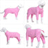 Lovelonglong Dog Pajamas - Lightweight Pure Cotton Jumpsuits for Large Medium Small Dogs, Stylish PJS, Pink S