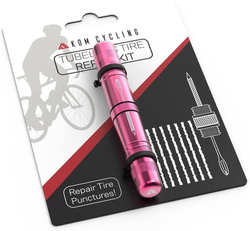 KOM Cycling Tubeless Tire Repair Kit, 8 Colors for Fixing Mountain Bike and Road Bicycle Tire Punctures