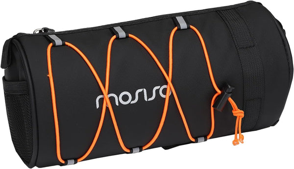 MOSISO Waterproof Bike Handlebar Bag, 2.5L Front Frame Bag with Shoulder Strap, Black