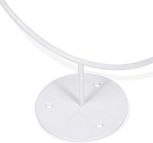 Wallniture Sporta Wall Mount Ball Storage, Metal White Rack for Basketball, Football, Soccer Balls Organization