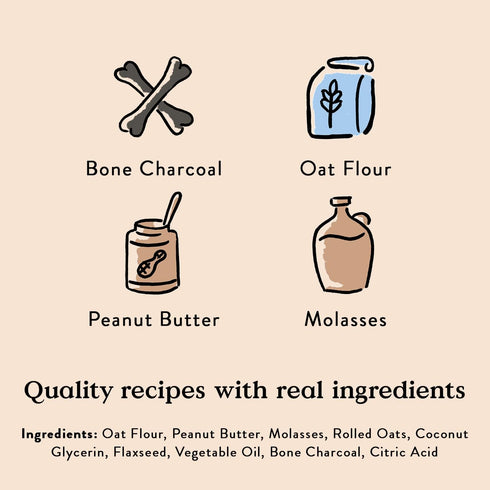 Bocce's Bakery Lumps of Coal Recipe Treats for Dogs, Wheat-Free, All-Natural Soft & Chewy Cookies, 6 oz
