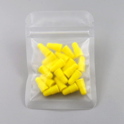 Yellow Presta Valve Stem Caps - 20 Pack Plastic Tire Valve Caps for Presta/French Valves, MTB, Road Bike