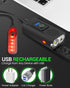 Victoper High Lumens Bike Light, Super Bright USB Rechargeable Headlight & Tail Light Set for Night Riding