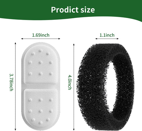 8 Pack Packaged-Applicable 108oz/3.2L, Apauk Replacement Filters/Sponges - Individually to Cat Water Fountain Stainless