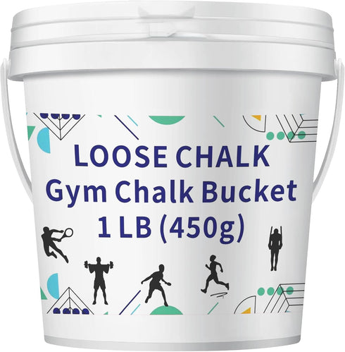 1 LB Loose Gym Chalk Bucket - Premium Powder Chalk with Empty