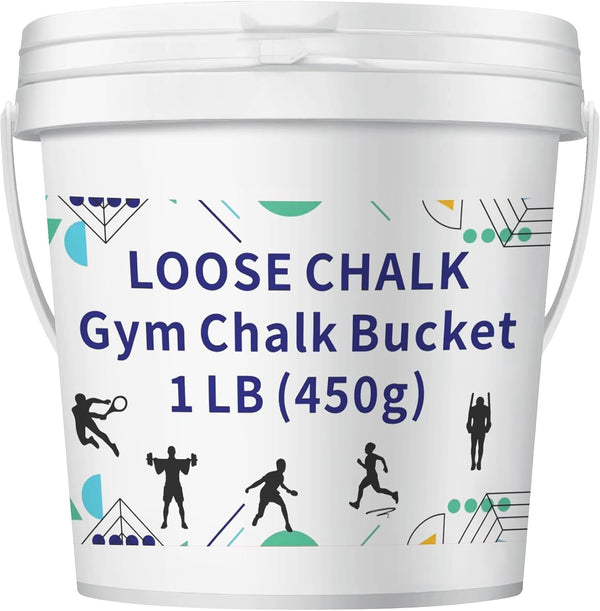 1 LB Loose Gym Chalk Bucket - Premium Powder Chalk with Empty