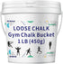1 LB Loose Gym Chalk Bucket - Premium Powder Chalk with Empty
