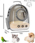 Transparent Bubble Cat Carrier Backpack for Small Puppy and Bunny, Grey, Pet Carrier Backpack