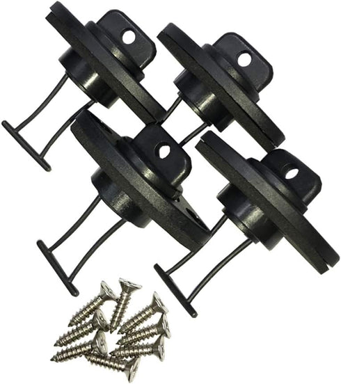 Kayak Drain Plug Kit, Hull Coarse Thread Bung for Canoe Boat, 4 PCs with Screws Replacement Hardware