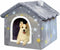 Dog House Indoor - Foldable Soft Kennel Bed, Warm Cat Nest Puppy Cave with Cushion for Small Medium Large Dogs Cats