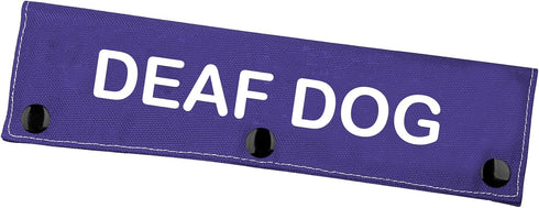 Deaf Dog Leash Wrap, Deaf Awareness Dog Sleeve, Social Distancing Dog Patch (Deaf Dog)