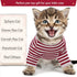 DENTRUN Breathable Hairless Cats Shirt, Adorable Stripe Vest Pajamas Jumpsuit, Soft & Skin-Friendly Daily Wear