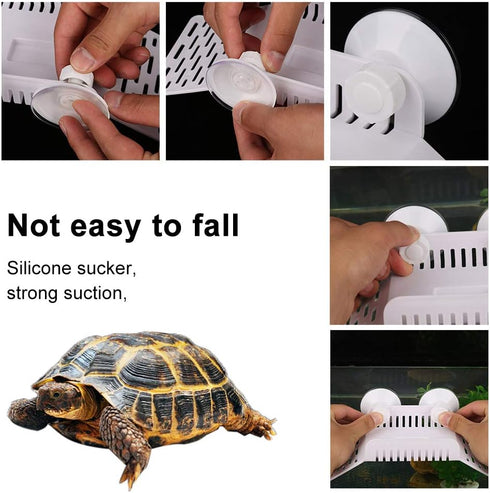 Turtle Basking Terrace Floating Dock for Fish Reptile Tortoise Pet Supplies White