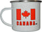 Rogue River Tactical Canadian Flag Camp Mug, Enamel Camping Coffee Cup Gift with Canada Maple Leaf