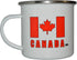 Rogue River Tactical Canadian Flag Camp Mug, Enamel Camping Coffee Cup Gift with Canada Maple Leaf