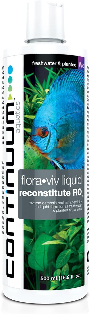 Continuum Aquatics Flora Viv RO Mineral Element Water Conditioner for Freshwater Aquariums, 500-ml