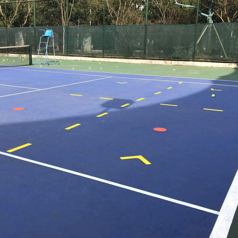 Create Your Own Mini Pickleball Court with Yellow L-Shaped Marker Kit