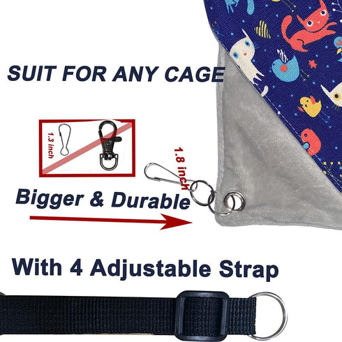 Ferret Rat Hammock Bed Nation Cage Accessories Kit Set for Guinea Pig Ferret, 13.8inch Hideouts Cave