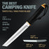 Tanto Knife with Sheath, 5.9" Fixed Full Tang Blade, Cool Tactical Knives for Hunting and Camping