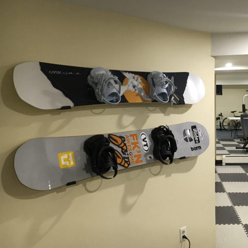 Poskad Ski Wall Mount Display, Snowboard Wall Rack, Solid Aluminum Shelf Brackets for Home and Garage Storage