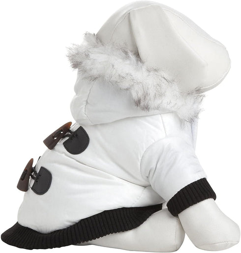 Pet Life Aspen Winter White Dog Jacket Parka - Dog Coat with 3M Thinsulate Insulation Technology for Small Medium and