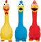 Hungdao 3 Pcs Horse Toys, Latex Squeaky Chicken Toy, Squeak Turkey Toy for Play, Funny Prank