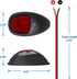 IP67 Obcursco Boat Navigation Lights, LED Red and Green Vertical Mount for Bow and Stern, Waterproof Marine Lights
