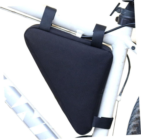 Kisangel Bicycle Triangle Bag, Small Bike Frame Bag for Multi-function Vessel Tools, Black