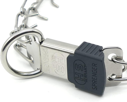Herm Sprenger Stainless Steel Prong Dog Collar with ClicLock Buckle - Ultra-Plus Training Pinch Collar for Small Medium