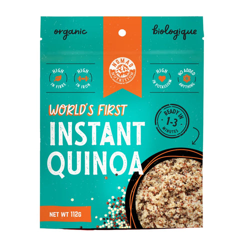 1-3 112g (Pack 4) Nomad Nutrition Instant QUINOA | Fully cooked | High Fibre, Iron & Potassium | Organic, No Added