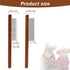 2pcs Grooming Comb for Pets, Solid Wood Cat Combs with Narrow Rounded-Tip Steel Teeth Pet Hair Comb Metal Flea Lice Comb for Cats Dogs Small & Medium Pets Tangled Hair