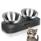 Stainless Steel Cat Food Bowl - 15-Angle Ergonomic Design Reduces Vomiting