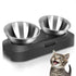 Stainless Steel Cat Food Bowl - 15-Angle Ergonomic Design Reduces Vomiting