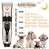 Professional USB Dog Clippers, Low Noise Rechargeable Pet Grooming Kit with LED Display and Nail Kits