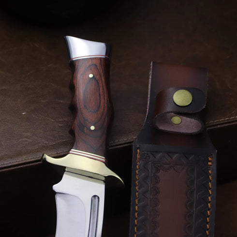 WPKOPYA DeHong-78 Hunting Knife, Tactical Fixed Blade Knife with Sheath