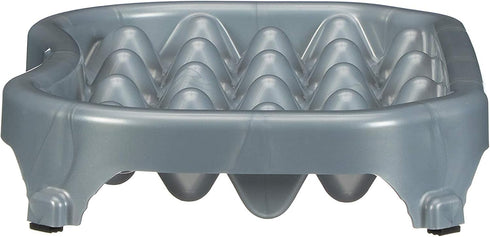Neater Pet Brands - Neater Slow Feeder Dog Bowl - Fun, Healthy, Stress Free Design Helps Stop Bloat (2.5 Cup, Silver