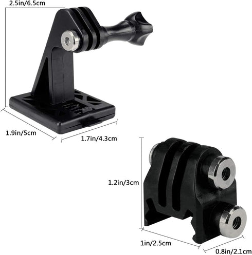 Picatinny Rails Airsoft Gun Rail Helmet Mounts Adapter for GoPro Action Camera (2 Black)