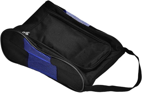 Zerone Portable Golf Shoes Bag with Pocket, Breathable Dust-Proof Storage Organiser, Unisex Zippered Shoe Bag for