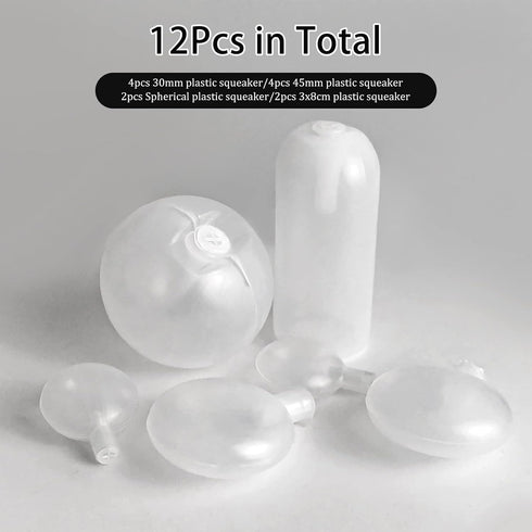 Wishlotus Plastic Squeakers, 12Pcs Replacement Inserts for Dog Toys, Noise Maker for DIY Plush Toy Repair