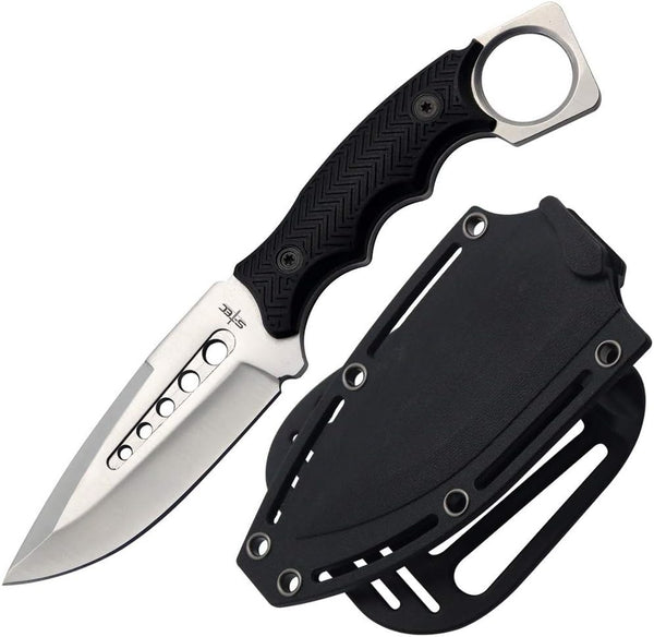 S-TEC 9" Full Tang Tactical Knife with ABS Swivel Sheath - GEN 2