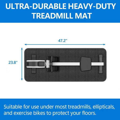 SLIPEXSAFE Treadmill Mat,Bike Mat,Stationary Bike Mat,Foldable Treadmill Mat for Hardwood Floors,Under Exercise Bike
