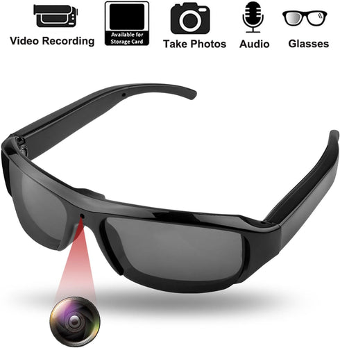 1080P Dpofirs Camera Sunglasses, Anti Shake Wide Angle Lens Sports Action Camera Glasses, for First Person Perspective