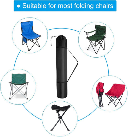 46 Inch 2 Pack 210D PATIKIL Camp Chair Replacement Bag, Oxford Folding Chair With Shoulder Strap Storage for Outdoor