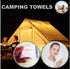 (23.6" 11.8") Backpacking QUALIALL Premium Extra Large and Thick X Pure Cotton Disposable Washcloths, Portable Travel
