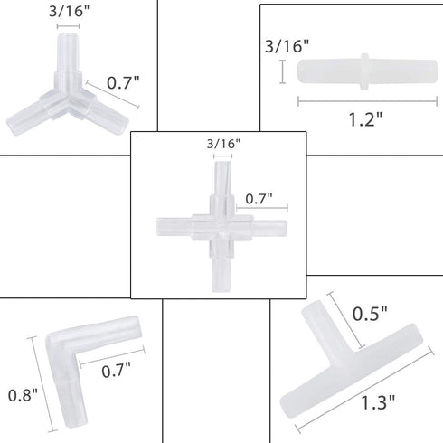 Y-Axis 49 Pcs Aquarium Air Pump Accessories, Airline Connectors, Splitters, Bubble Stones, Check Valves