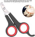 Pet Nail Clippers for Birds, Small Animals, Grooming Tool Scissors Clipper for Parrots, Black and Red
