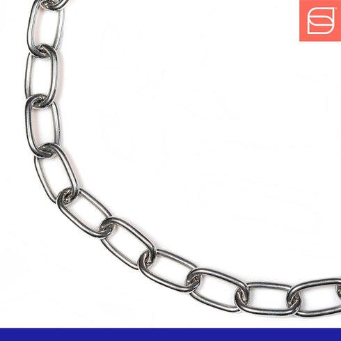 Herm Sprenger Stainless Steel Fur Saver Dog Chain Collar, Medium Link, Made in Germany (28in)