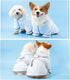 Dog Bathrobe, Microfiber Fast Drying Absorbent Hooded Bath Towel White for Puppy Small Medium Large Dog Cat (L