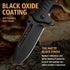Spring Assisted Tactical Pocket Knife, 3.66" Sharp Blade with Wood Handle, Glass Breaker & Clip for EDC Camping